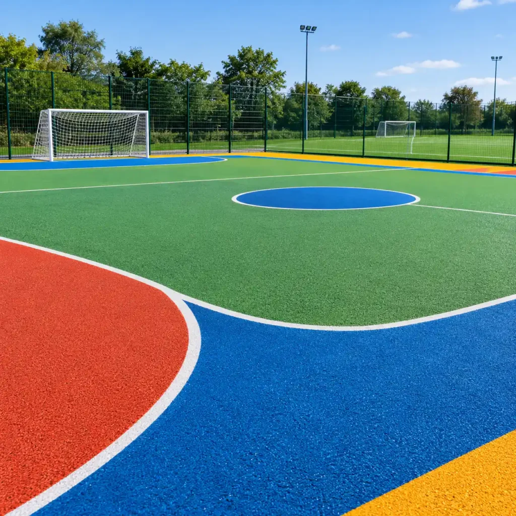 Vibrant Empty Sports Court
